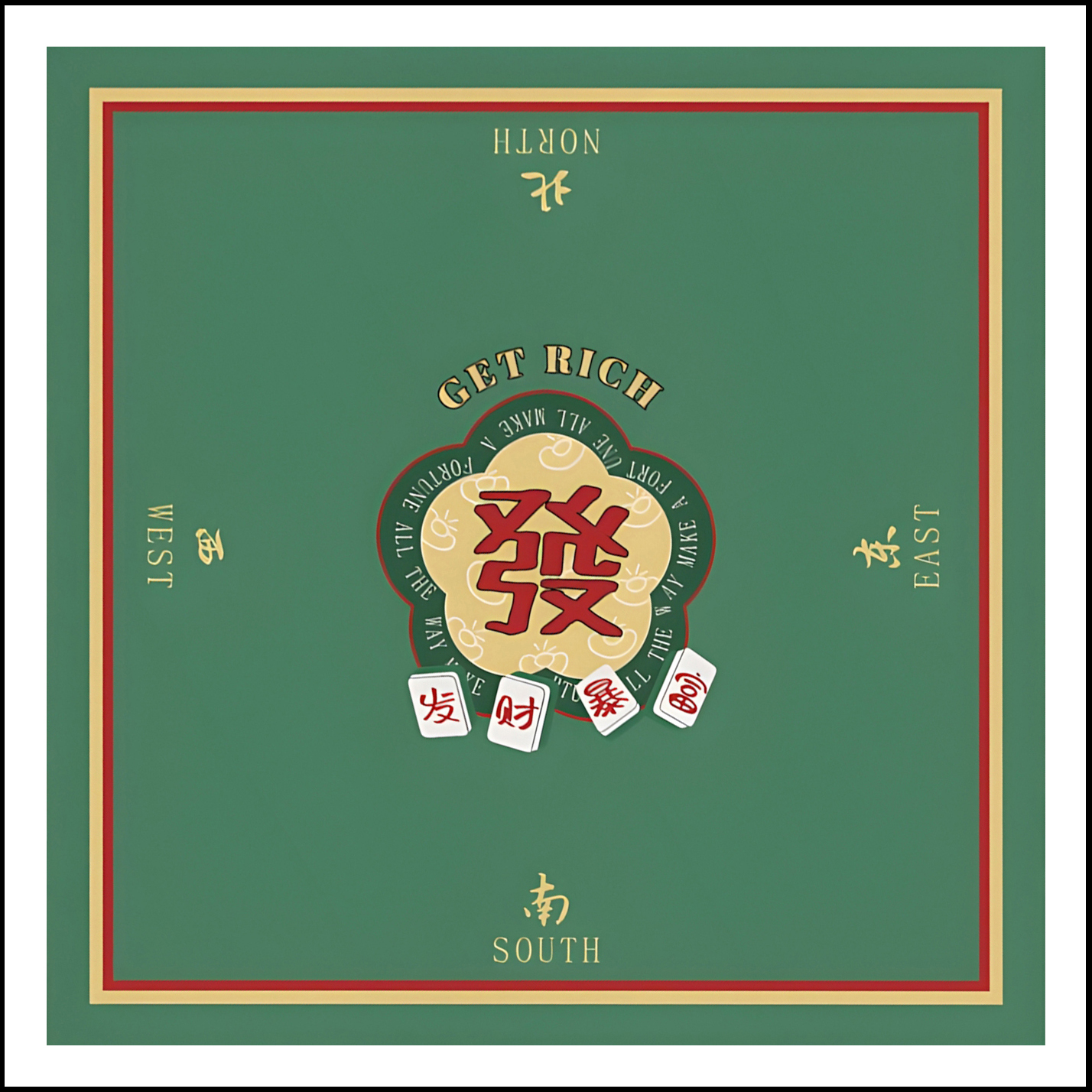 Party Games Entertainer - 70/80/90cm mahjong game rubber table mat