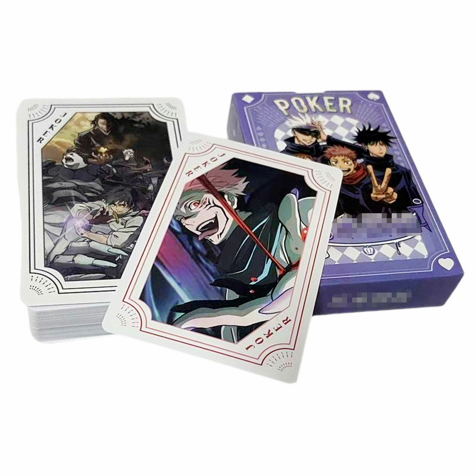 Party Games At Home - Jujutsu Kaisen playing Poker cards board