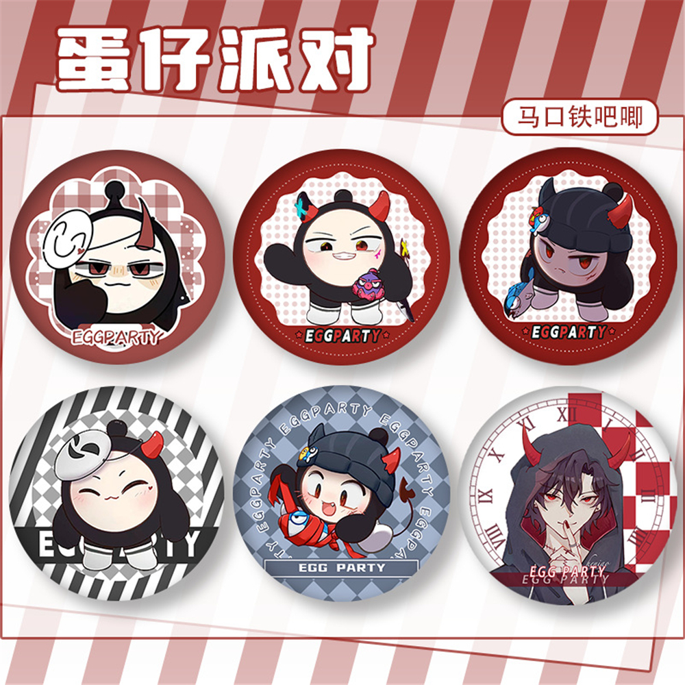 Party Games Eggy - Game Eggy Party Cosplay Badge Pin