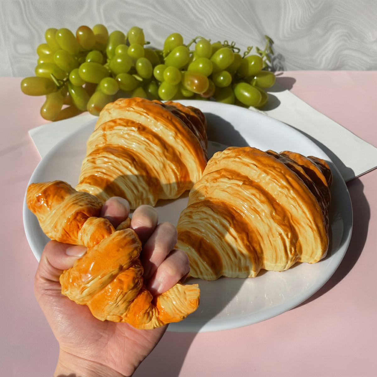 Party Games Graduation - 1Pc Artificial Croissant Fake Bread Realistic