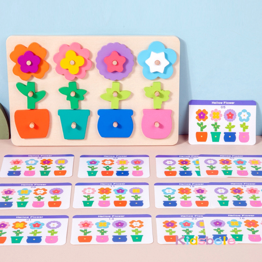 Montessori DIY Wooden Flower P - Party Games At Home review and price