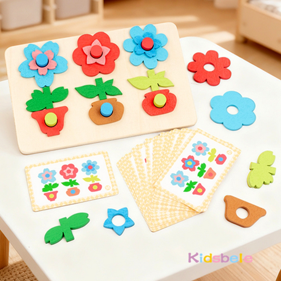 Montessori DIY Wooden Flower P - Party Games At Home review and price