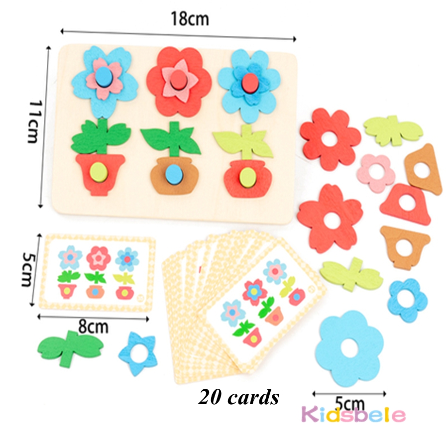 Montessori DIY Wooden Flower P - Party Games At Home review and price
