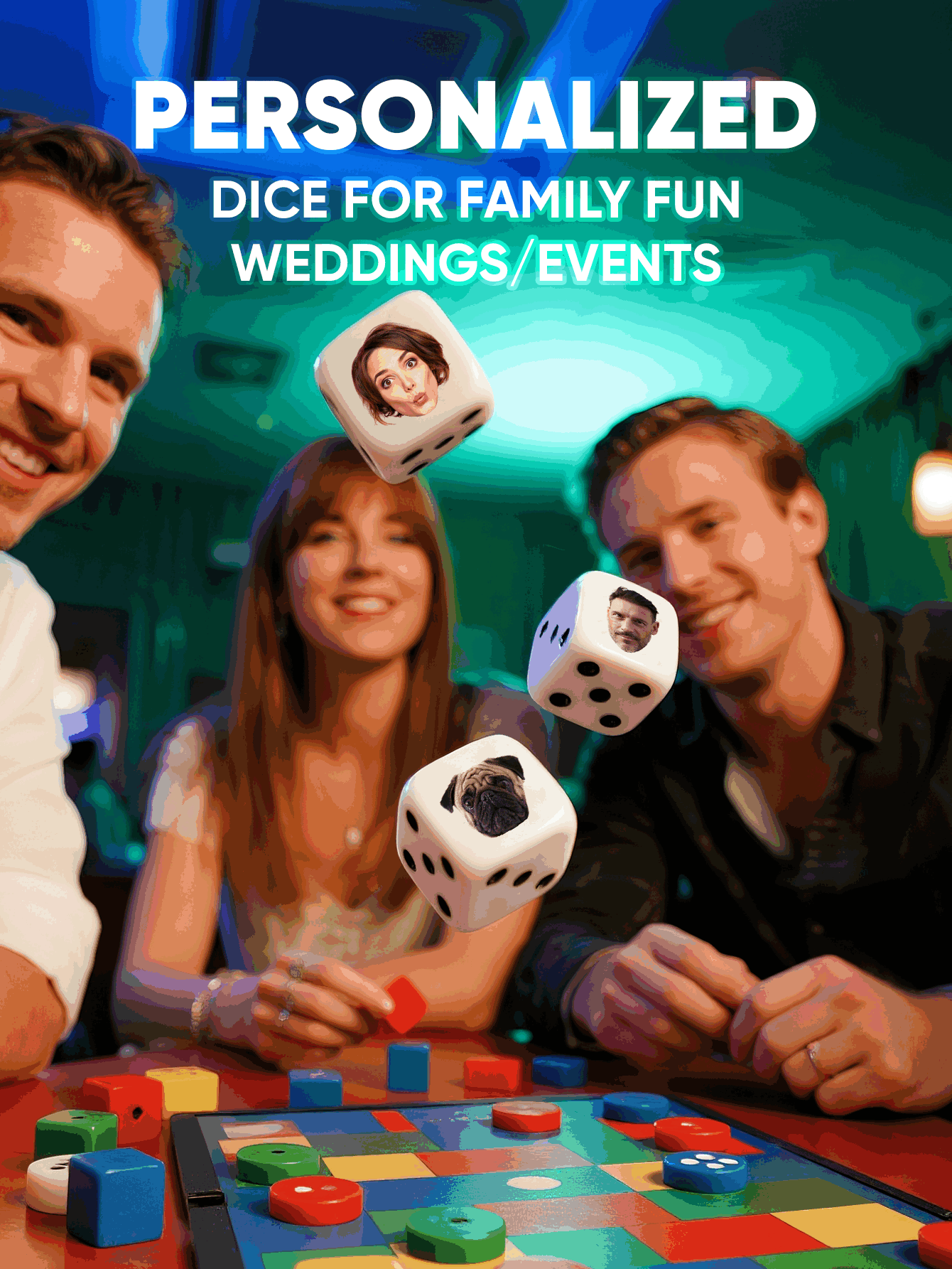 Custom Face Dice Personalized  - Party Games Christmas review and price
