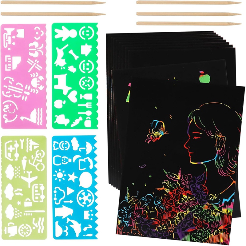 Scratch Paper Art Set, Black C - Party Games Christmas review and price