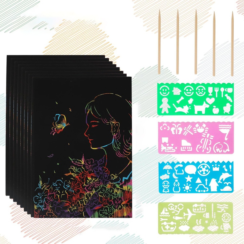 Scratch Paper Art Set, Black C - Party Games Christmas review and price