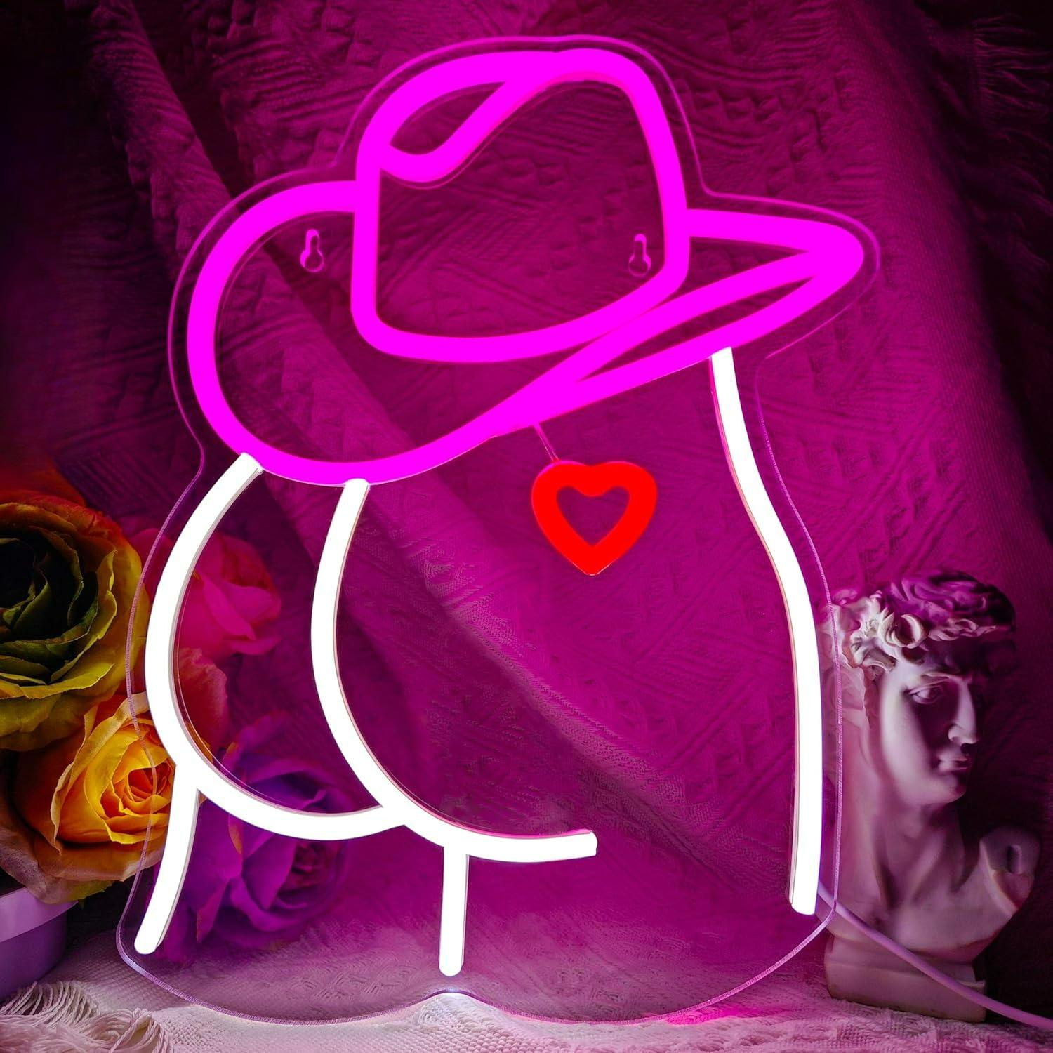 Cowgirl Neon Sign Dimmable LED - Party Games Christmas review and price