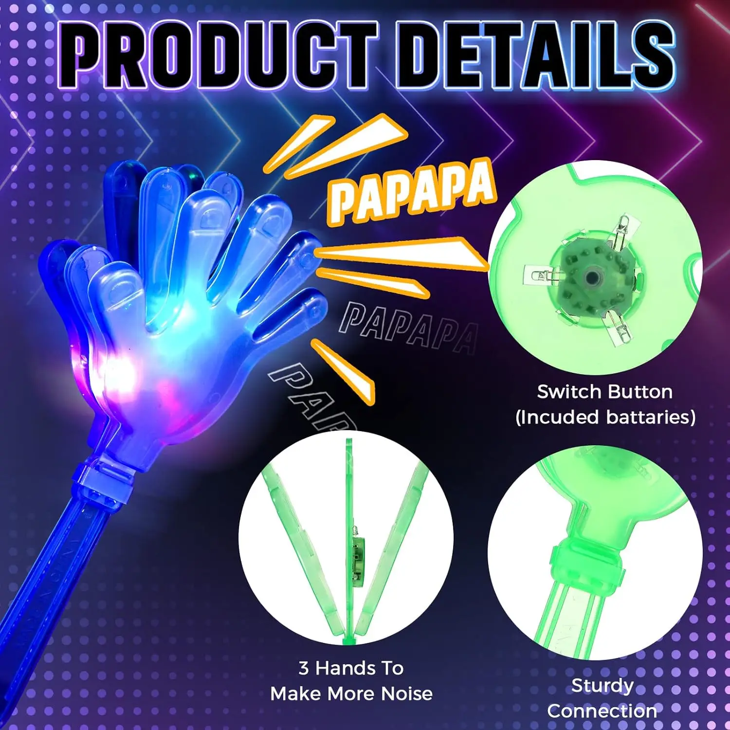 12pcs Hand Clappers Light up L - Party Games Graduation review and price