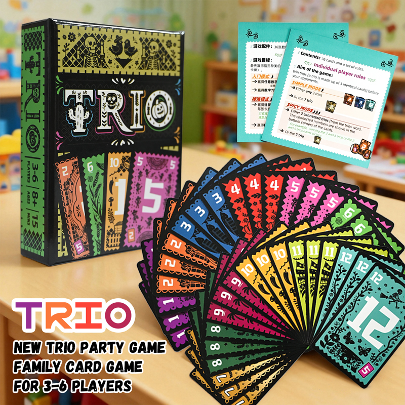 Strategic Card Board Game TRIO - Party Games Entertainer review and price