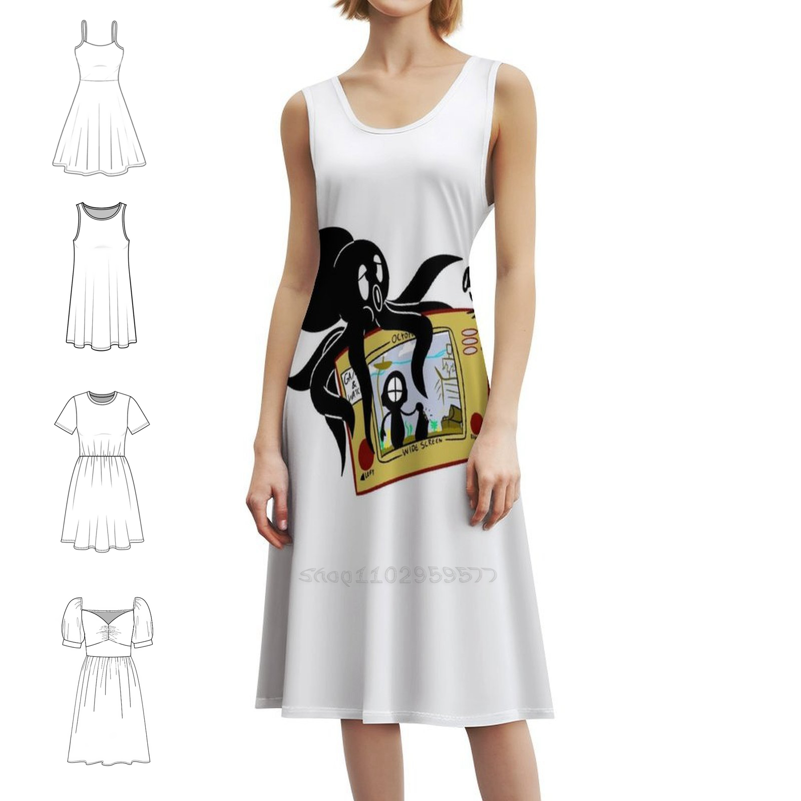 Octopus Vintage Bohemian Dress - Party Games Summer review and price