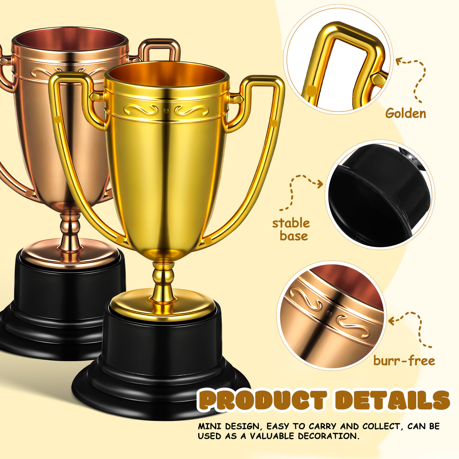 3Pcs Trophy Award Kids Small S - Party Games Competition review and price