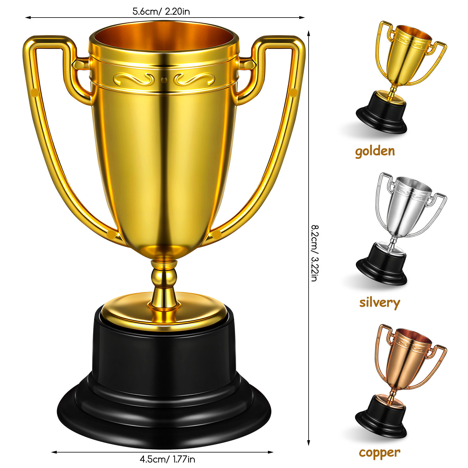 3Pcs Trophy Award Kids Small S - Party Games Competition review and price