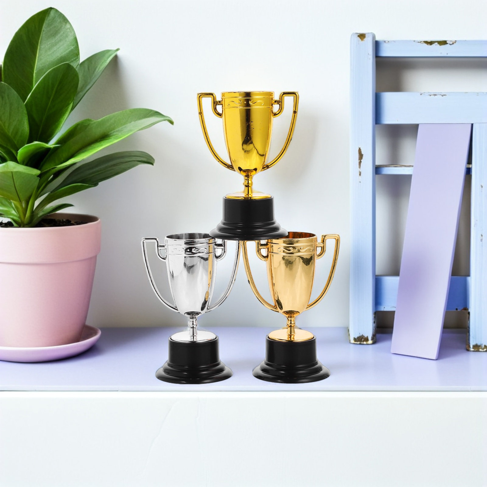 12Pcs Mini Trophy Cups Gold Si - Party Games Competition review and price
