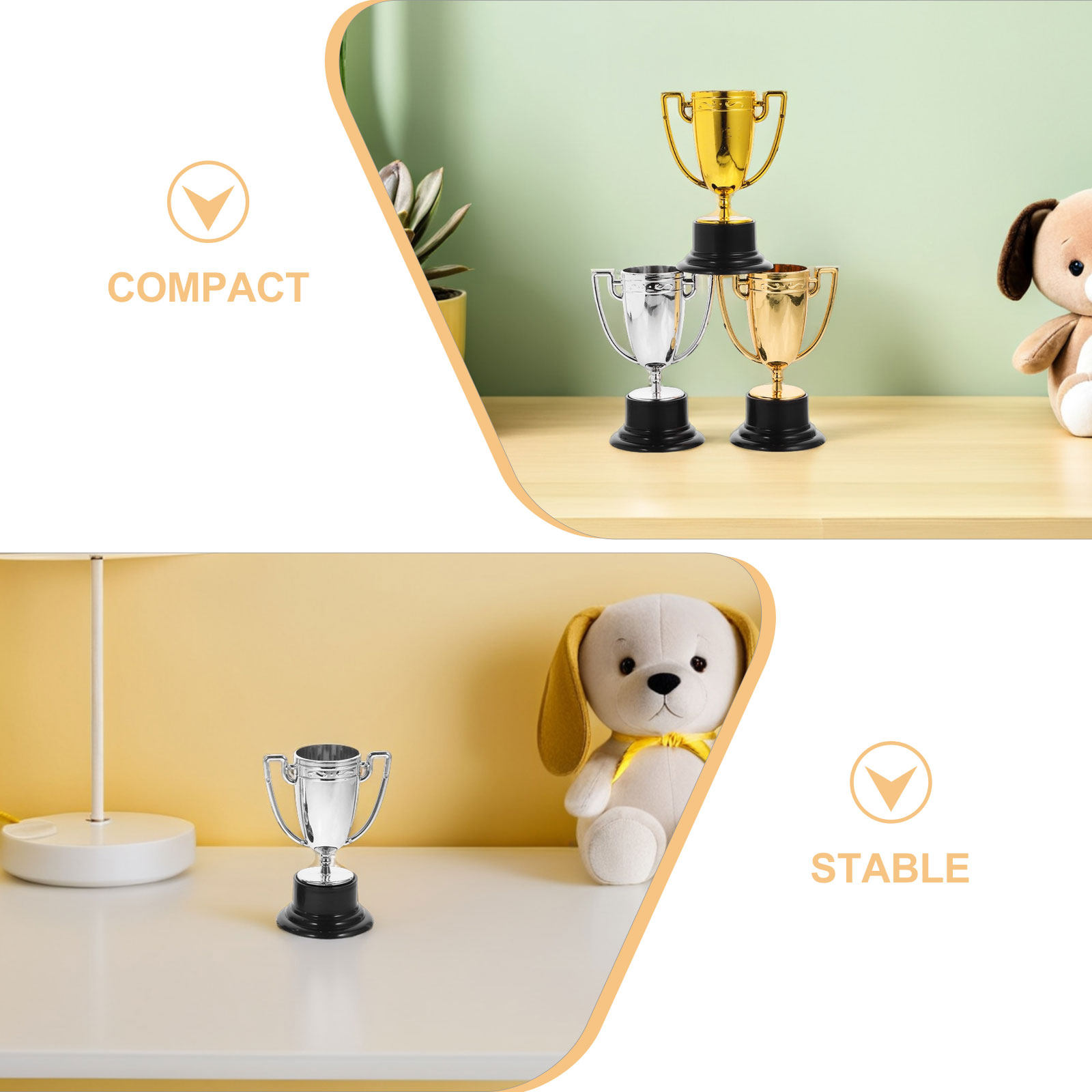 12Pcs Mini Trophy Cups Gold Si - Party Games Competition review and price