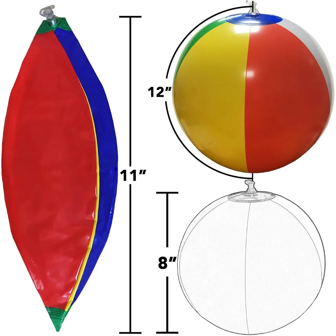 Rainbow Inflatable Beach Balls - Party Games Entertainer review and price